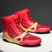 Large Size Men's and Women's Boxing Shoes Fighting Shoes Couple Non-slip Lightweight Sanshou Training Shoes Fighting Shoes_desvips.com