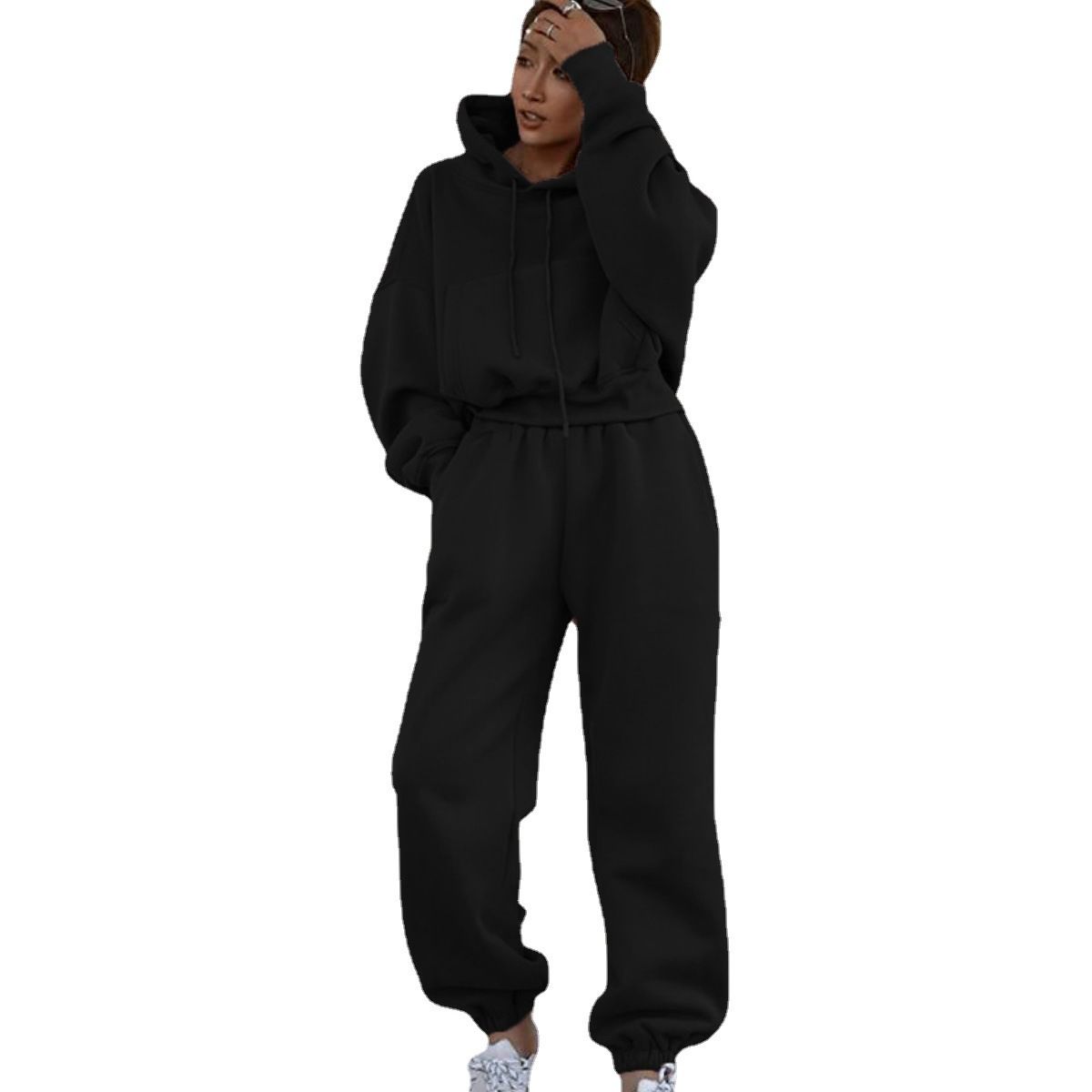 Women's Clothing autumn and winter women's clothing new casual sweatshirt jacket sports suit for women_desvips.com