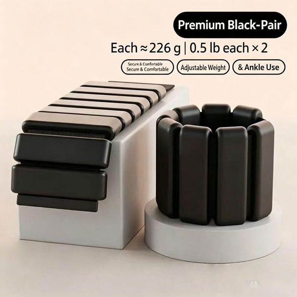 Adjustable Wrist Ankle Weights Pair, Removable Weighted Wristbands For Walking Running Fitness Training_desvips.com