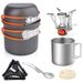 Camping Cookware Outdoor Camping Pot Utensils 1-2 People Backpacking Cookware Set Boiler Head Coffee Cup Multifunctional Pot Utensil Set_desvips.com