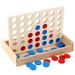 Wooden Three-dimensional Chessboard Box Four-in-a-row Children's Thinking Wooden Chess Set Parent-child Interactive_desvips.com