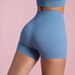 Women's High-Waisted Ribbed Yoga Shorts Hip Lifting Three Quarter Length Fitness Moisture Wicking Sweat Control Running Pants_desvips.com