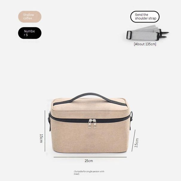 Insulated Lunch Bag Set Large Capacity Thermal Food Carrier For Outdoor Picnics Office Portable Leakproof Meal Tote With Handles_desvips.com