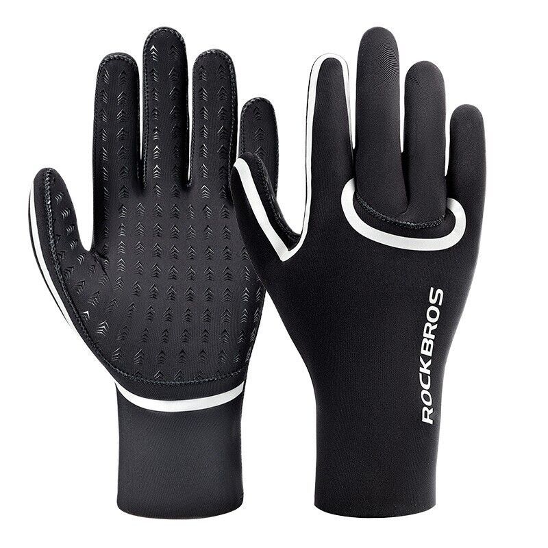 ROCKBROS Cycling Gloves for Winter, Waterproof, Unisex, Non - slip Gloves_desvips.com