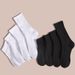Thickened Men's And Women's Towel Bottom White Socks Sports Socks Terry Waist Pure White And Black Running Socks Pure Cotton Basketball Socks_desvips.com
