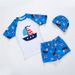 Children's Swim Trunks Set Boys' Two-Piece Small Medium Large Kids Little Dinosaur Sun Protection Swimsuit Baby With Cap_desvips.com
