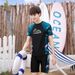 2022 Couple Swimsuit Sun Protection Two-Piece Fashion Korean Men's Short Sleeve Women's Set Surf Beach Swimwear_desvips.com