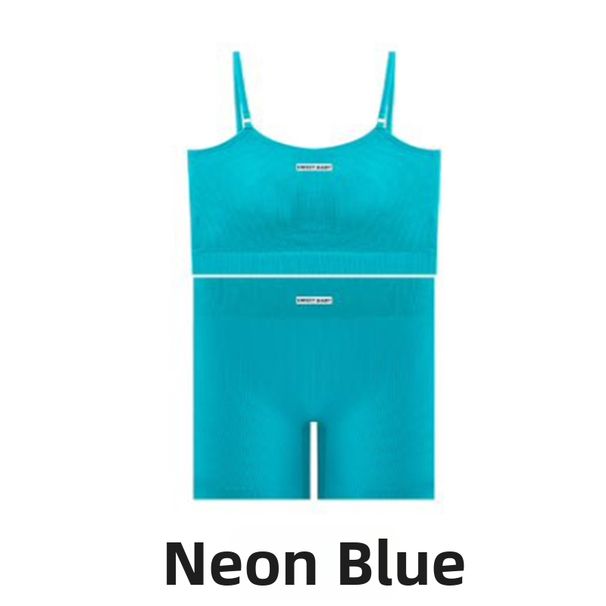 Women's Summer Nylon Casual Tank Top Set With Sponge Padding Fitness Body Building Sports_desvips.com