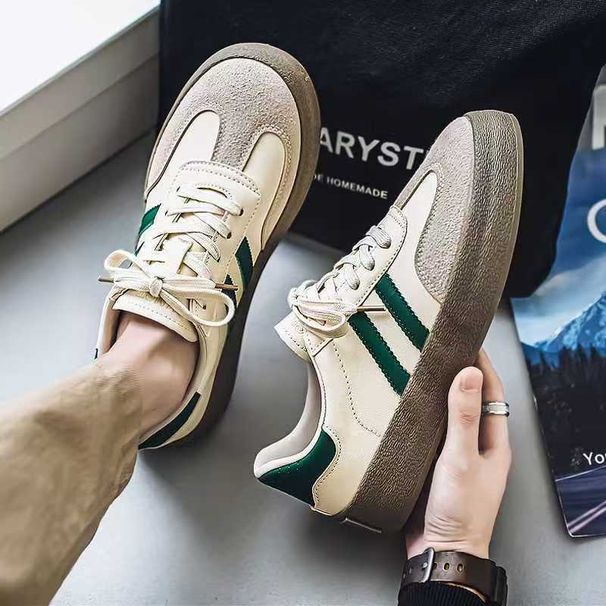 Dexue Shoes Men's Shoes New Niche Design Hong Kong Style Fashion Retro Low Top Casual Men's Shoes Low Top Leather_desvips.com