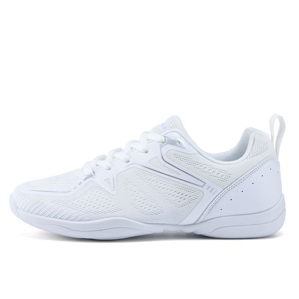 Womens White Cheer Shoes Professional Cheerleading Dance Footwear Lightweight Aerobics Sports Sneakers D25_desvips.com
