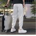 Slightly Elastic Loose-fitting Long Pants, Youth Casual For Men, Fashionable Trendy Brand Mid-high Waist Solid Color_desvips.com
