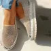 Ladies Flat Sequined Sneakers Casual Women's Mesh Lace-up Fine Dia Sequins Thick-soled Comfortable Vulcanized Shoes_desvips.com