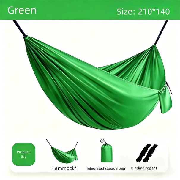 Quick-Open Ultra-Lightweight Parachute Hammock Outdoor Summer, Double Person Portable Swing Adults, Anti-Tip For_desvips.com