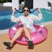 Inflatable Glitter Seat Float With Backrest & Handles - Floating Lounger For Pool, Lake & Beach (Trending Design)_desvips.com