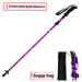 New Light Short Folding Hiking Pole, Aluminum Alloy Retractable Cane, Outdoor Hiking Hiking Equipment Crutch Stick_desvips.com