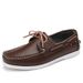 Fashion Casual Leather Luxury Italian Soft Loafers Handmade Moccasins Men Breathable Slip On Boat Shoes Plus Size_desvips.com