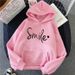 Women's clothing 2023 new autumn letter hooded loose ladies sweatshirt women's tops _desvips.com