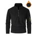 New Men's Fleece Sweatshirt Autumn Winter Half-Zip Pullover Stand Collar Jacket_desvips.com