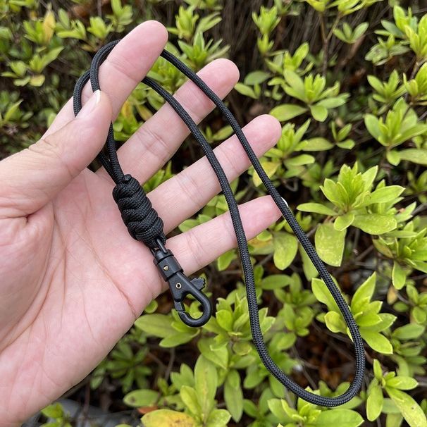 Handmade Braided 7-Core Paracord Keychain Flashlight Lanyard ID Holder Strap Outdoor Portable EDC Gear_desvips.com