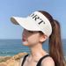 Spring And Summer Protection Visor For Women Outdoor Sports Internet Celebrity Knitted Running Cycling Duckbill Sun Hat_desvips.com