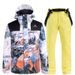 001 New Suit For Men Women, Warm Thickened Korean Style Ski Jacket And Pants Set_desvips.com