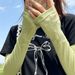 Summer Sun Protection Women With Embroidered Bowknot, Ice For Outdoor Travel Cycling, Arm And Wrist Protection, Sunshade_desvips.com