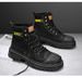 Martin Boots Men's High Top Spring New Thick-soled Canvas Casual Sports Boots Men's Work Clothes Versatile Motorcycle Short Boots_desvips.com