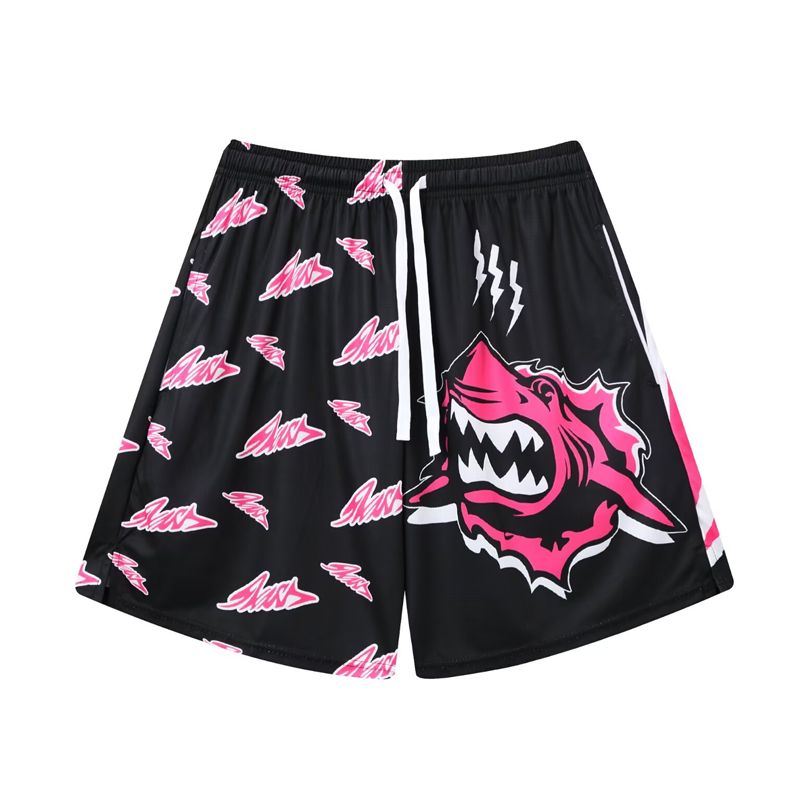Men's Shark Graphic Breathable Training Shorts – Loose Fit For Basketball & Running_desvips.com