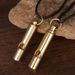 Brass Outdoor Survival Bamboo Keychain Pendant Children's Competition High Pitch Whistle Climbing Training Decoration_desvips.com