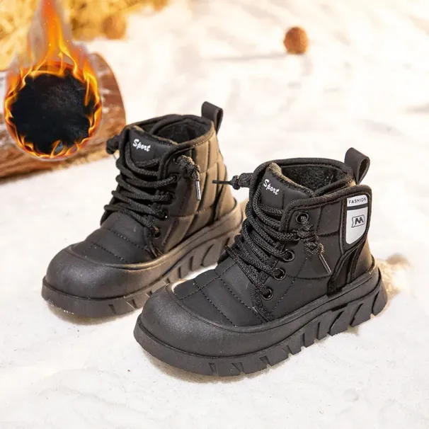 Infant Snow For Children 2024 Cute Cartoon Little Toddler Plush Thick Warm Cotton Shoes Happysteps Kids Winter Boots_desvips.com