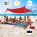 UPF 50+ Sun Shelter Tent - Outdoor UV Protection Canopy With Lycra Fabric For Beach & Sand Play Portable Shade Tent Easy Setup Windproof Design_desvips.com