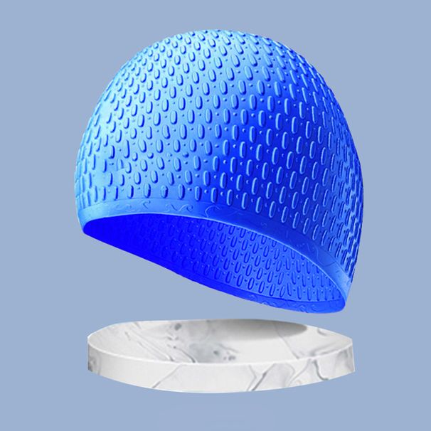 Swimming Caps Without Head Tightness Long Hair Bubble Swimming Cap Waterproof High Elastic Quick Drying Ear Protection Professional Swimming Cap_desvips.com