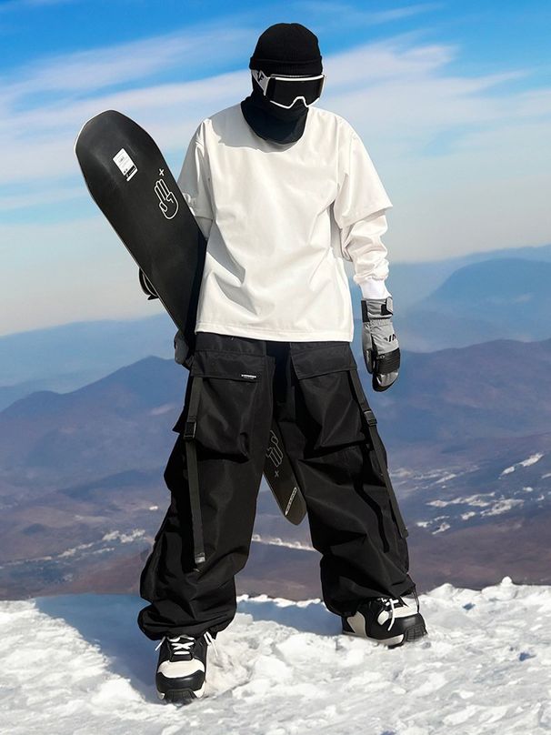 Unisex Waterproof Windproof Snow Pants With Multiple Pockets - Lightweight & Durable For Skiing & Outdoor Activities_desvips.com