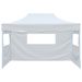 Foldable Party Tent - White - Durable Steel Frame - Waterproof And UV-Resistant Canopy - Perfect For Outdoor Events - Includes Pegs And Ropes_desvips.com