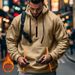 2025 Cross Border Autumn And Winter Men's Casual Multi Zipper Arm Pocket Sweater Pullover Large Size Plus Velvet Hoodie Men_desvips.com