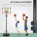 Canasta De Baloncesto Con Altura Ajustable 178-208 Cm Ruedas Y Base Rellenable Para +6 Años 75x56x210-240 Cm Amarillo Y_desvips.com