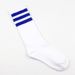 Three Stripe Cotton Mid Calf Socks Individually Packaged Versatile Street Style Baseball Soccer Striped Korean Style Sweat Wicking Odor Resistant_desvips.com