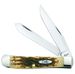 Case XX WR Pocket Knife Trapper With Genuine Amber Bone Handle And Carbon Steel Blade, Closed Length 4 1/8 Inches_desvips.com
