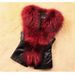 Women's Clothing Adult Vest Fox Fur Collar Pu Vest_desvips.com