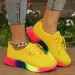 Rainbow Sole Sneaks Women Plus Size 43 Mesh Breathable Platform Sports Woman Non-Slip Lace Up Tennis Shoes Zapatos_desvips.com