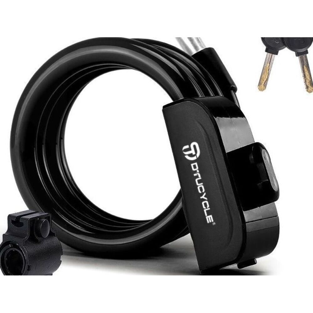 Mountain Bike & Electric Bike Anti-Theft Lock With Thickened Steel Cable, Portable Key Lock, Chain Lock, And Steel Wire Lock_desvips.com