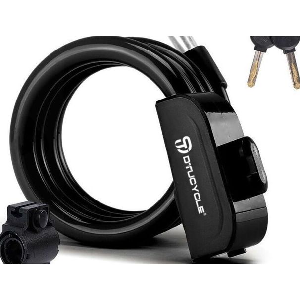 Mountain Bike & Electric Bike Anti-Theft Lock With Thickened Steel Cable, Portable Key Lock, Chain Lock, And Steel Wire Lock_desvips.com