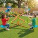 XSS004 Outdoor Playground Four-seat Seesaw For Children, A 360-degree Rotatable Sturdy Plastic Seat Seesaw Suitable For Kids Aged 3 And Above_desvips.com