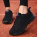 Black Non Slip Women's Fashion Lightweight Running Sneakers Breathable Casual Travel Comfortable Shoes For Work_desvips.com