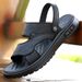 Men's sandals new summer non-slip wearable outside slippers outdoor casual dad middle-aged beach shoes_desvips.com
