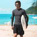 Men's Diving Sleeve Swimsuit Surfing Jellyfish Suit Sun Protection Quick-Dry Long Pants Professional Snorkeling Swimwear_desvips.com
