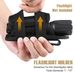 Flashlight Pouch Holster, Rotatable Holder Belt Tactical Torch Carry Case With 360 Degree Carabiner Reel Clip_desvips.com