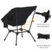 Square Structure Beach Fishing Stool, Convenient Four-Corner Camping Folding Chair, Lightweight Iron Tube Moon Chair_desvips.com
