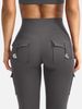 Essential Women's Pants: High-Waisted Flared Workout Pants With Pockets, Shaping And Tummy-Control Fitness Pants._desvips.com