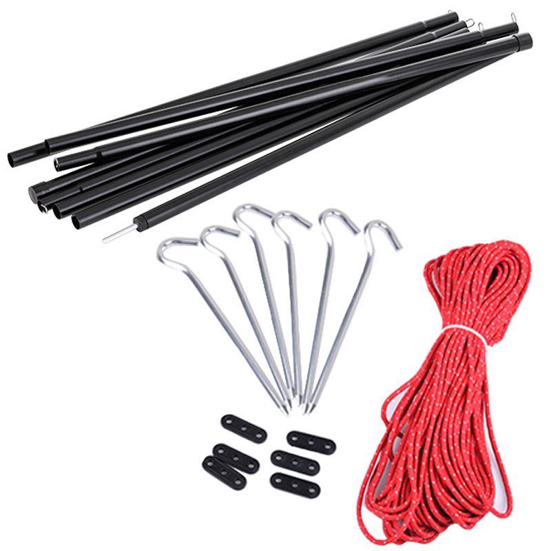 Cross-Border Hiking Support Picnic BBQ Canopy Porch Pole Camping Tent Wind Rope Set 2m_desvips.com